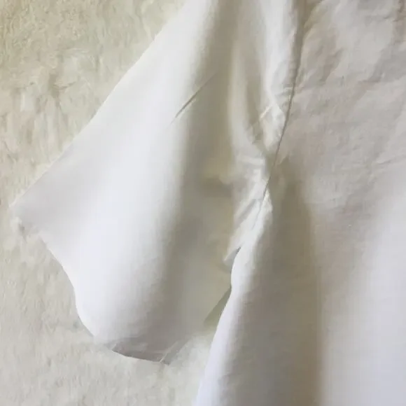 Theory White Style Easy Woven Tee Shirt - Picture 10 of 10